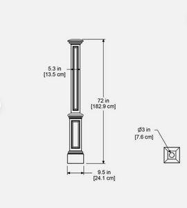New England Lamp Post (polyethylene) - Free shipping Australia wide.