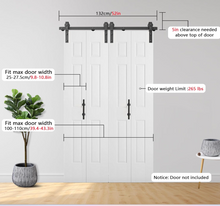 Load image into Gallery viewer, Bi-fold Barn Door track kit ( 4 door/leaf model 1320 mm track ) - Free shipping Australia wide.